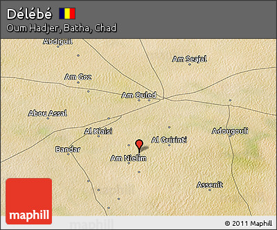 Satellite 3D Map of Délébé
