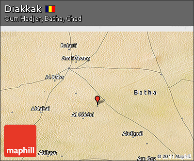 Satellite 3D Map of Diakkak