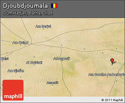 Satellite 3D Map of Djoubdjoumala