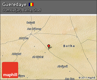 Satellite 3D Map of Gueredaye