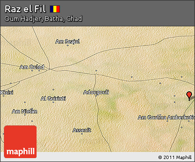 Satellite 3D Map of Raz El Fil