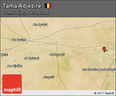 Satellite 3D Map of Tama Adjéziré