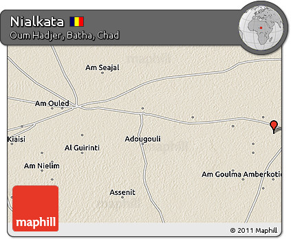 Shaded Relief 3D Map of Nialkata