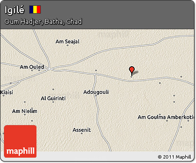 Shaded Relief 3D Map of Igilé