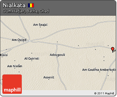 Shaded Relief 3D Map of Nialkata