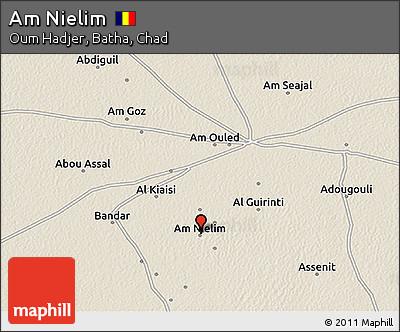Shaded Relief 3D Map of Am Nielim