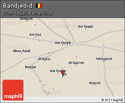 Shaded Relief 3D Map of Bandjedid