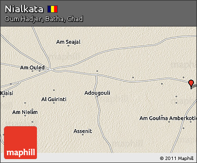 Shaded Relief 3D Map of Nialkata