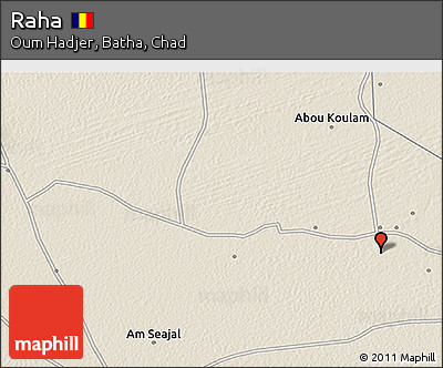 Shaded Relief 3D Map of Raha