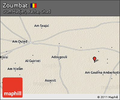 Shaded Relief 3D Map of Zoumbat