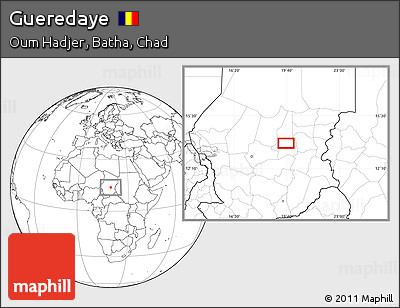 Blank Location Map of Gueredaye