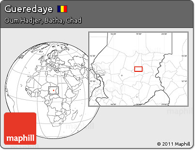 Blank Location Map of Gueredaye