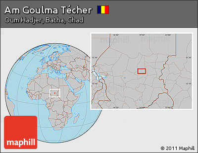 Gray Location Map of Am Goulma Técher