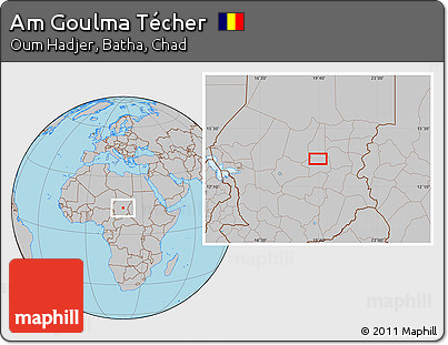 Gray Location Map of Am Goulma Técher