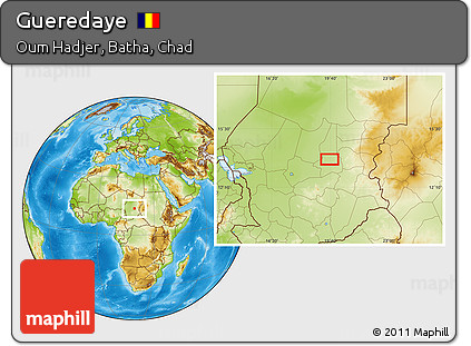 Physical Location Map of Gueredaye