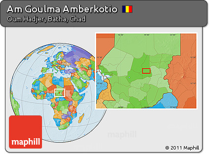 Political Location Map of Am Goulma Amberkotio