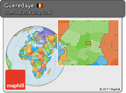 Political Location Map of Gueredaye