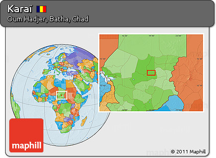 Political Location Map of Karaï