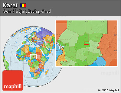 Political Location Map of Karaï