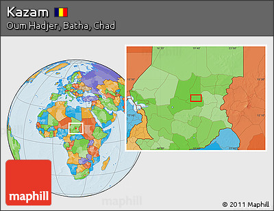 Political Location Map of Kazam