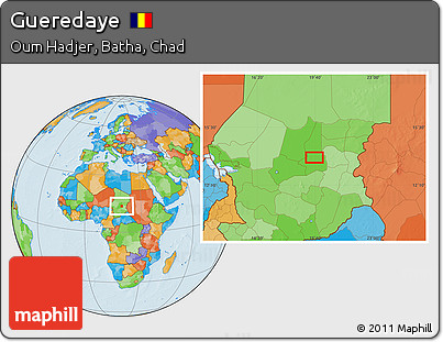 Political Location Map of Gueredaye