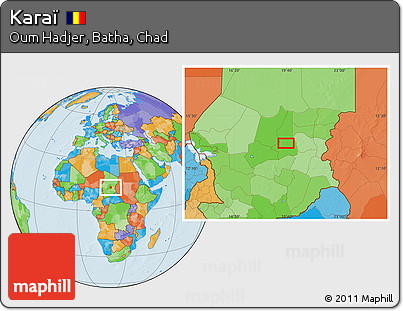 Political Location Map of Karaï