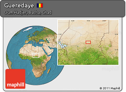 Satellite Location Map of Gueredaye