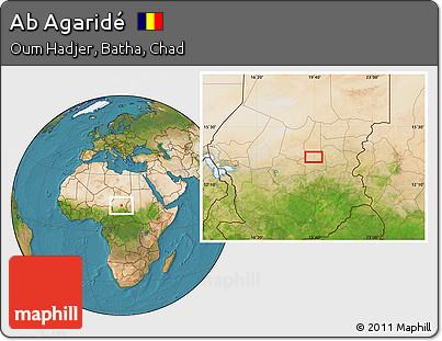Satellite Location Map of Ab Agaridé