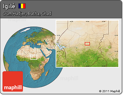 Satellite Location Map of Igilé