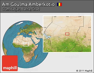 Satellite Location Map of Am Goulma Amberkotio