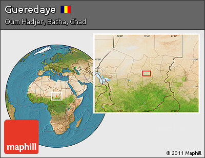 Satellite Location Map of Gueredaye