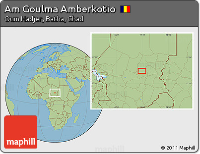 Savanna Style Location Map of Am Goulma Amberkotio