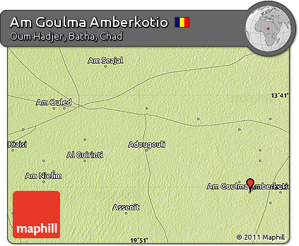 Physical Map of Am Goulma Amberkotio
