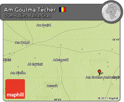 Physical Map of Am Goulma Técher
