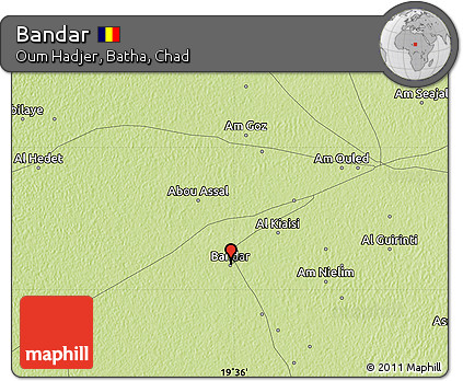 Physical Map of Bandar