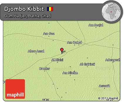 Physical Map of Djombo Kibbit