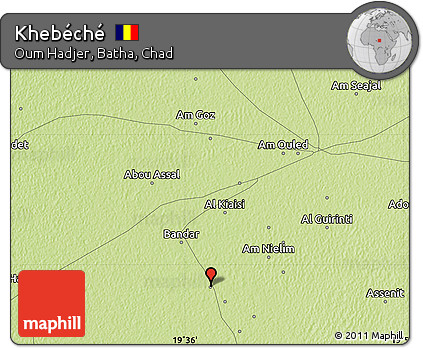 Physical Map of Khebéché