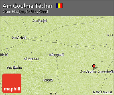Physical Map of Am Goulma Técher