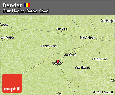 Physical Map of Bandar