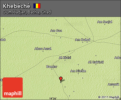 Physical Map of Khebéché
