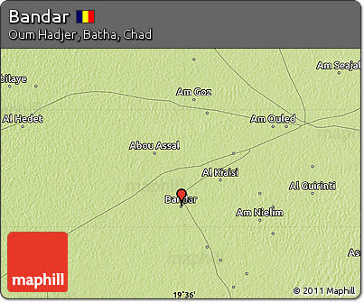 Physical Map of Bandar