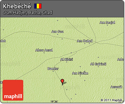 Physical Map of Khebéché