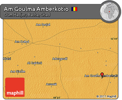Political Map of Am Goulma Amberkotio