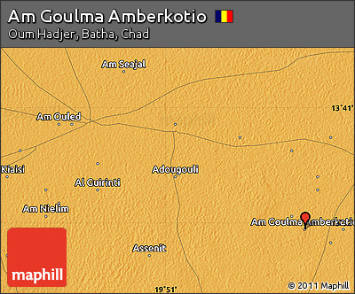 Political Map of Am Goulma Amberkotio