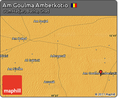 Political Map of Am Goulma Amberkotio