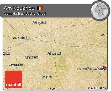 Satellite Map of Am Kouchou