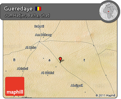 Satellite Map of Gueredaye