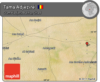 Satellite Map of Tama Adjéziré