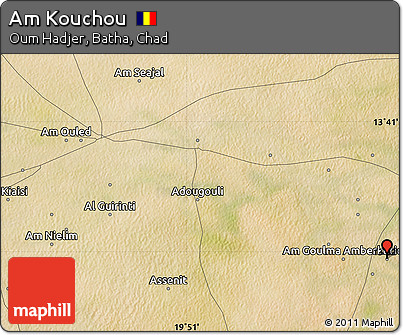 Satellite Map of Am Kouchou