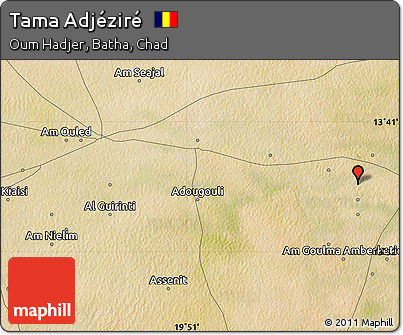 Satellite Map of Tama Adjéziré